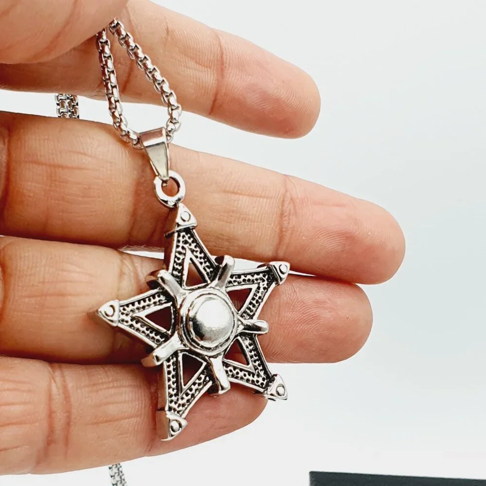 ❤️Fashion anime Pentagram Shape Necklace, N90201P121